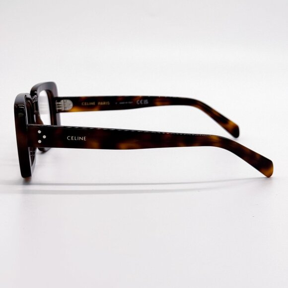 NEW CL50163I 053, SQUARE HAVANA BROWN WOMEN EYEGLASSES CELINE - Picture 6 of 10